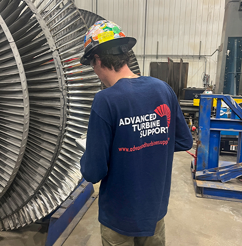 Advanced Turbine Support Steam Services working on Turbine